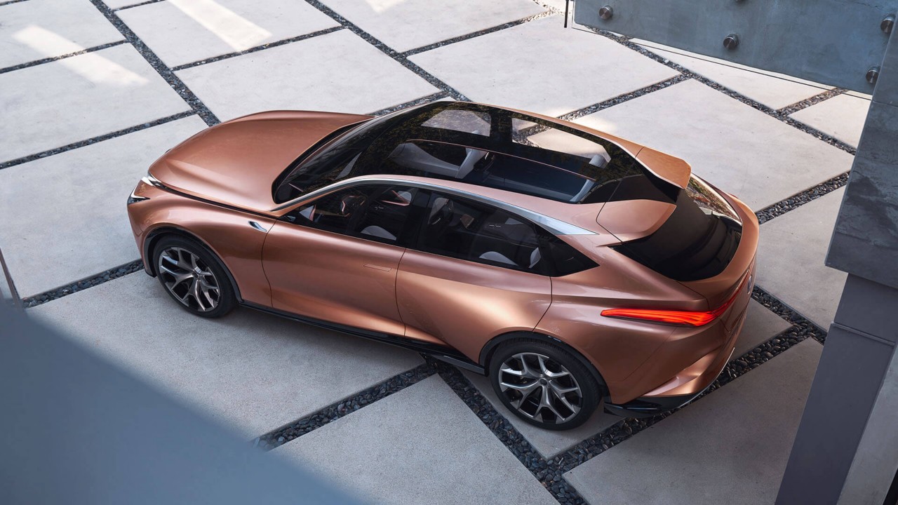 aerial view of the Lexus LF-1 Limitless concept car 