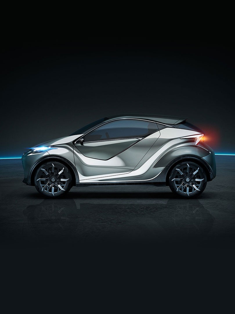 Side view of the Lexus LF-SA Ultra-Compact concept car